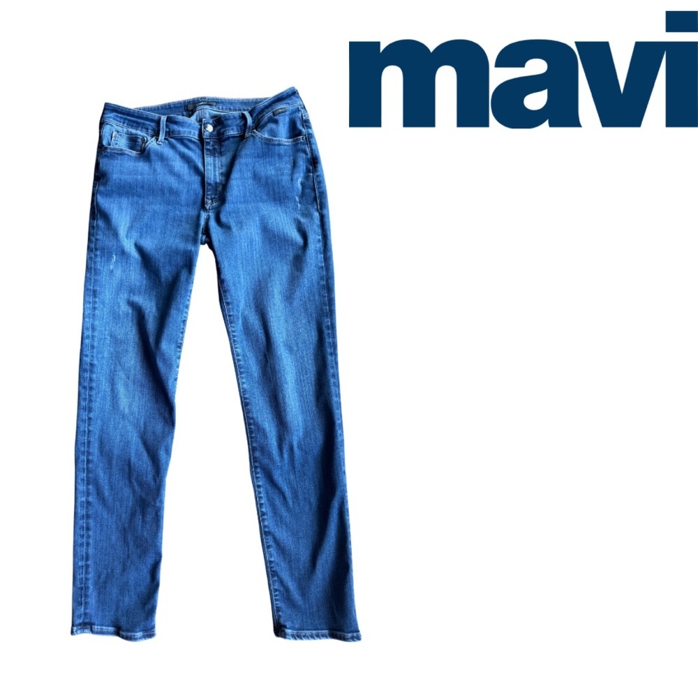Mavi Marcus Slim Straight Jeans – Men’s 32x32 – Medium Blue Tencel Stretch Denim